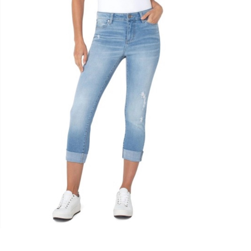 Liverpool Charlie crop skinny jean with wide cuff
